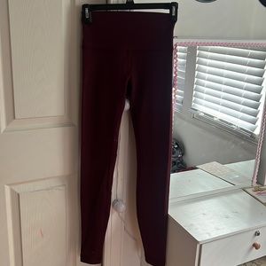 maroon lululemon leggings